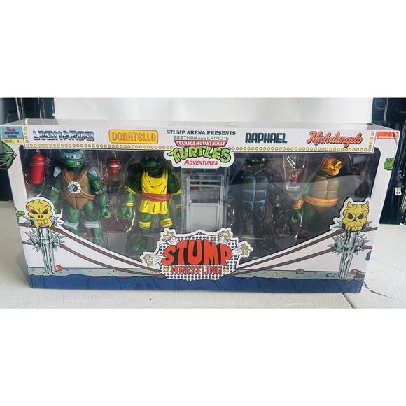 NECA Archie Comics TMNT Adventures Stump Arena Wrestling Ninja Turtles 4 🐢